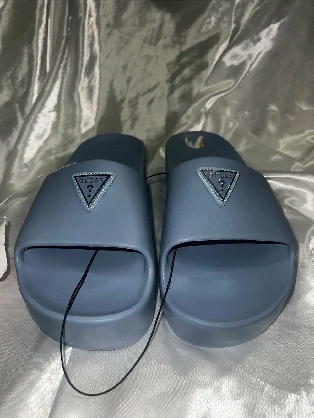 Guess blue platform scuba slide sandals